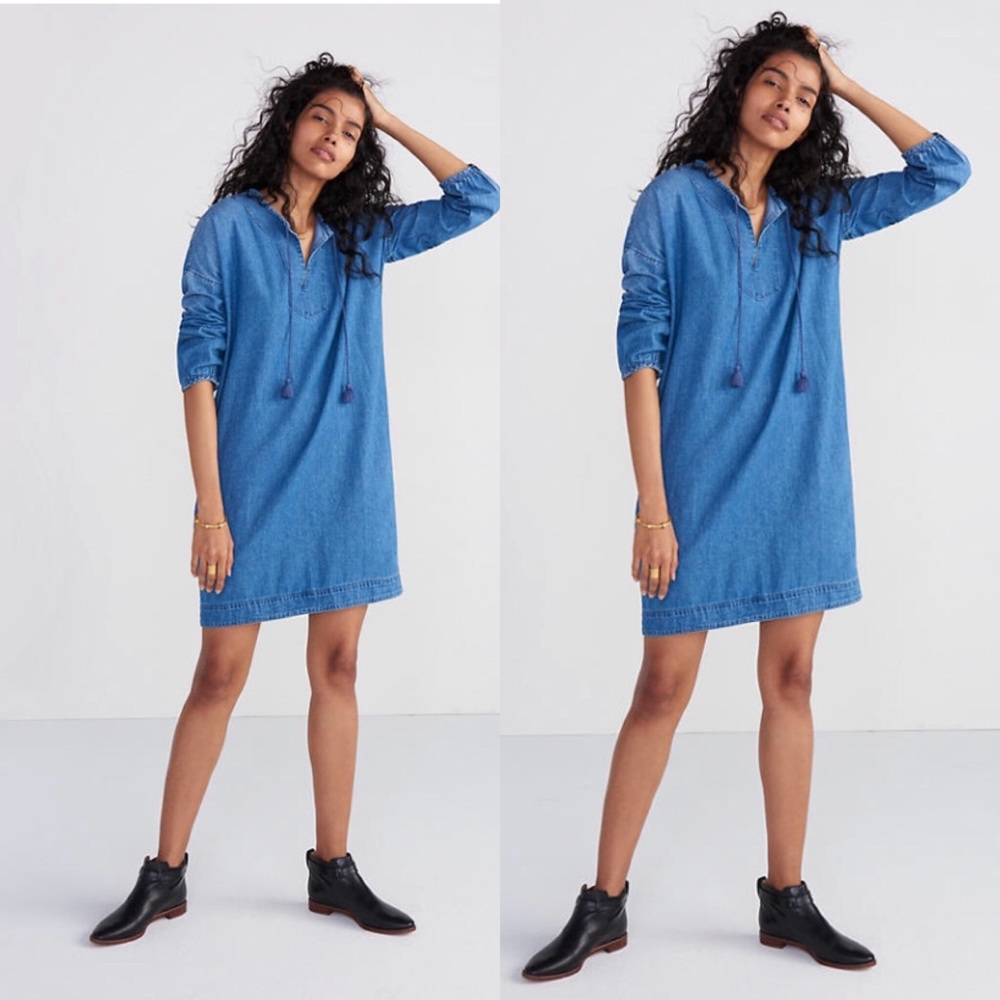 Madewell denim artiste tunic dress
